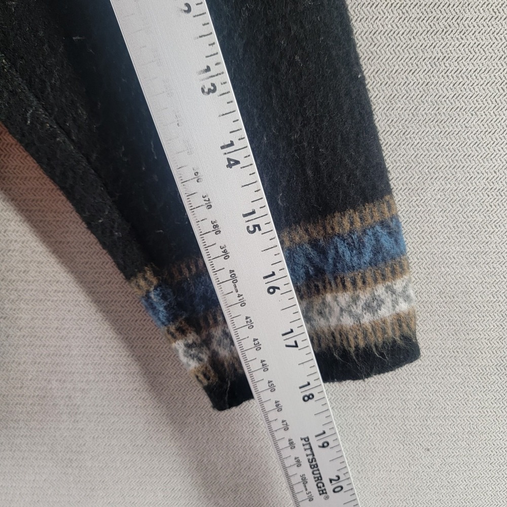 Inti Tejidos Womens Sweater Wool Lama Print Hooded Fair Isle Cardigan Size Small - Picture 5 of 6